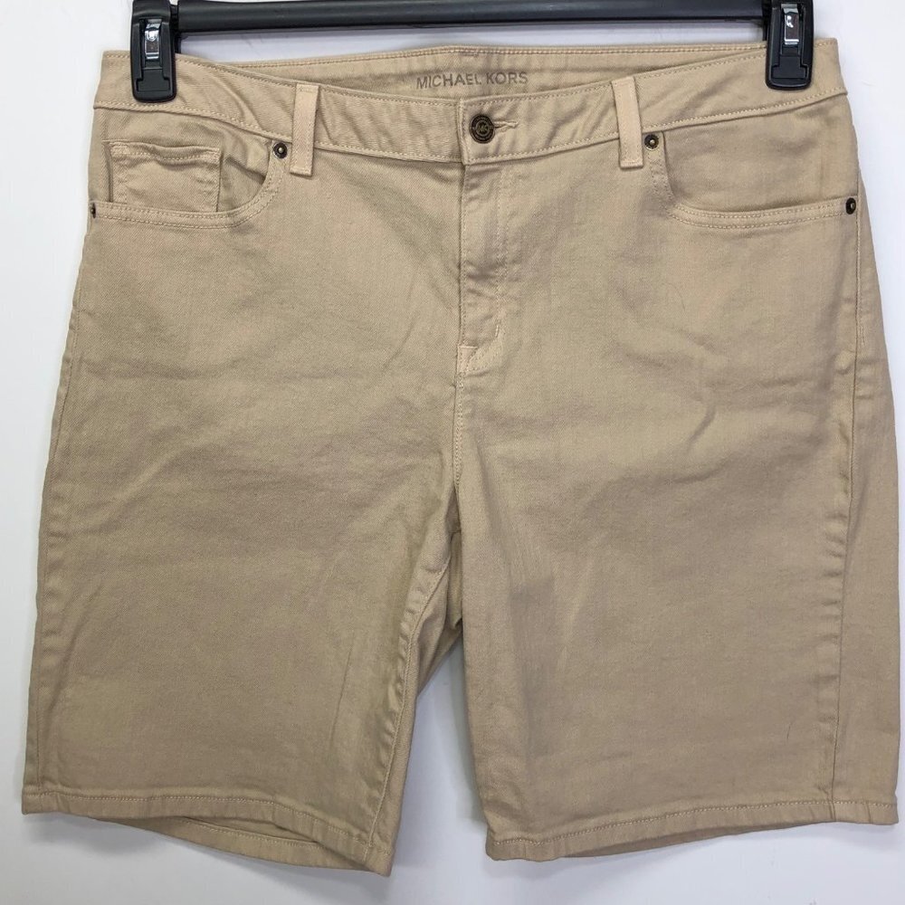 MICHAEL KORS BEIGE DENIM SHORTS SIZE 12‎